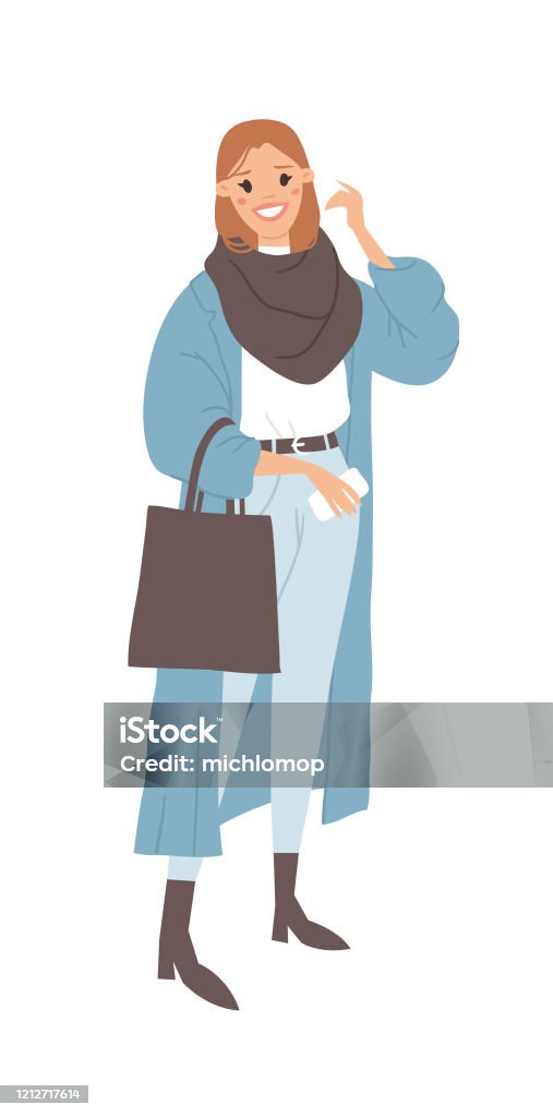 Hand Drawn Fashion Illustration American Or European Woman Outfit Cartoon  Style Vector Drawing Caucasian Character Flat Art Girl Influencer In Casual  Look Stock Illustration - Download Image Now - iStock