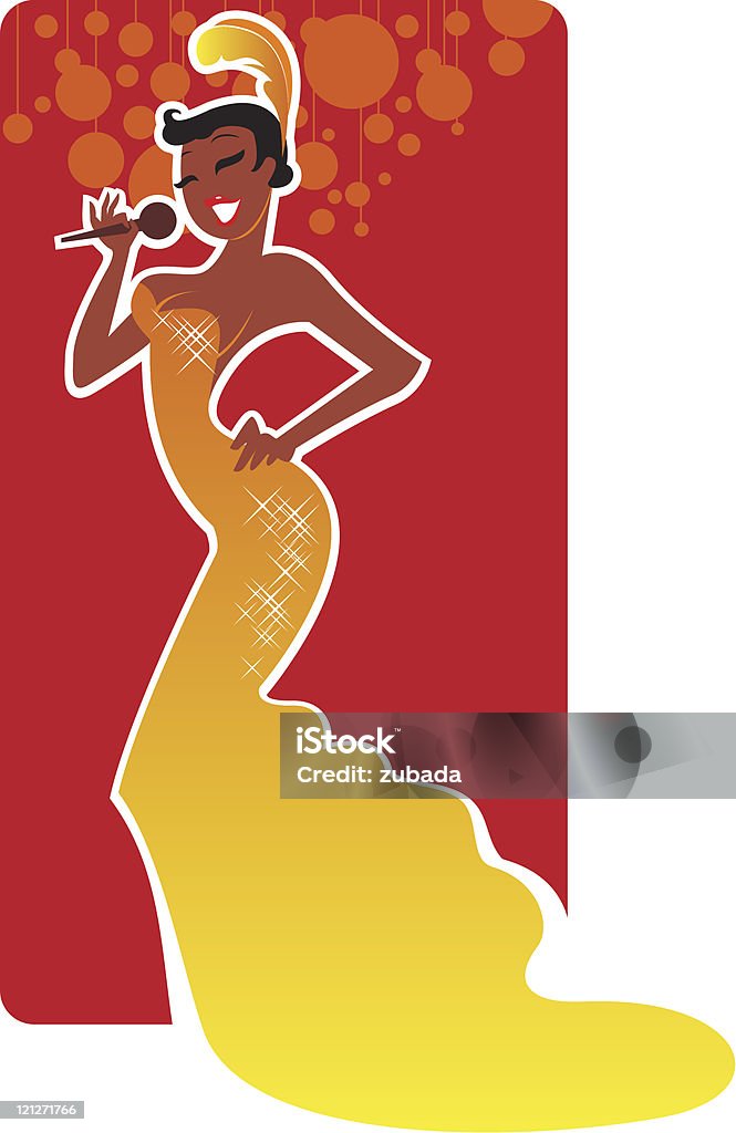 Jazz singer  Adult stock vector