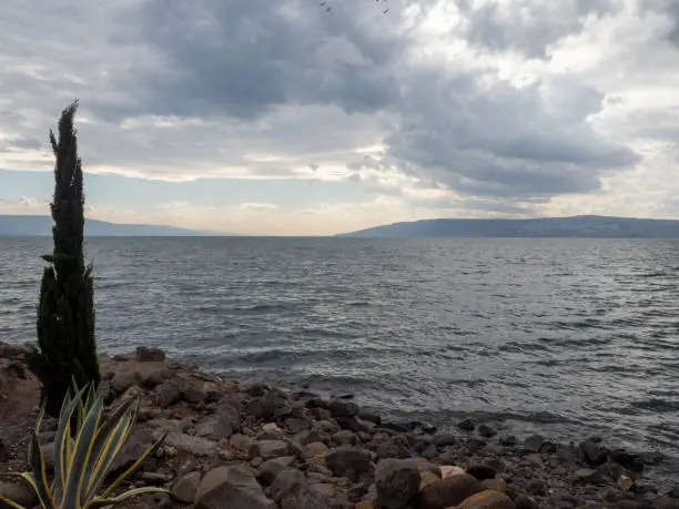 Photo of Sea of Galilee seen from Capernaum, Israel