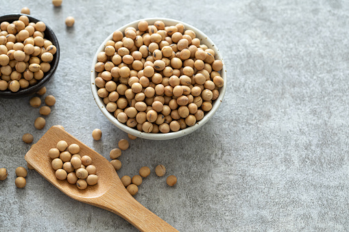 soy bean on background texture natural healthy