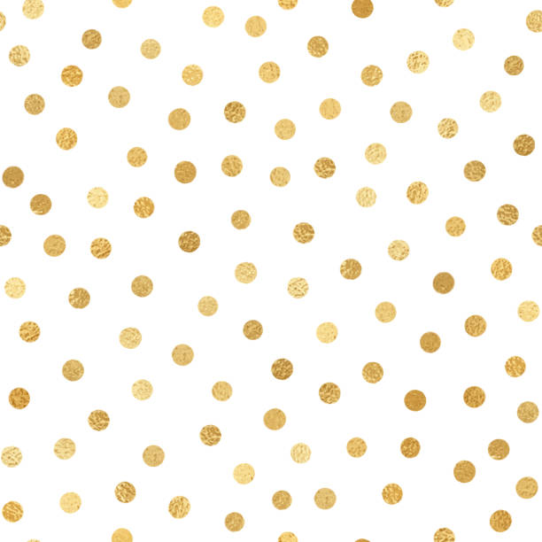ゴールド箔紙吹雪シームレスパターンの背景。幾何学的な抽象ベクター パターン タイル。繰り返しバナーデザインカード、パーティーの招待状、パッケージング、表面設計のためのメタリ� - 金色 イラスト点のイラスト素材／クリップアート素材／マンガ素材／アイコン素材