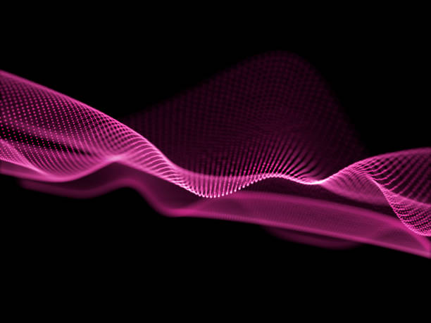 istock 3D abstract background with flowing particles and cyber dots. Network connections 1212722086