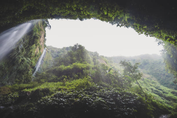 istock Jungle waterfall cascade in tropical rainforest.  Waterfall In Jungle ,Bali ,indonesia 1212722822