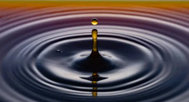 Photo of rippling after a few drops of coffee.