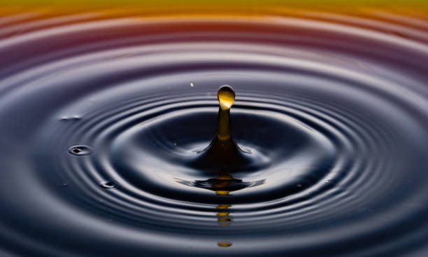 istock rippling after a few drops of coffee. 1212724860