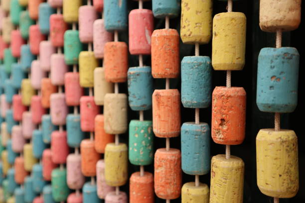 Wine cork curtain from Sardenia, Italy