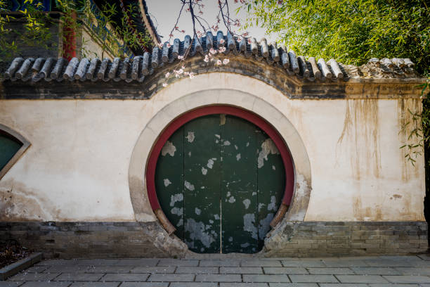 istock Closed Gate, design of Chinese classical garden 1212735057