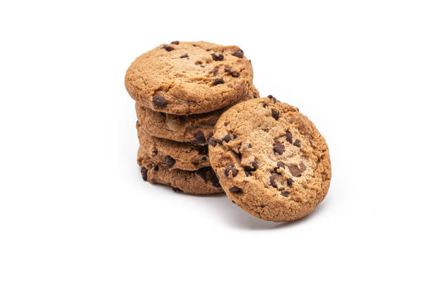 istock Chocolate chip cookie isolated on white background 1212736506