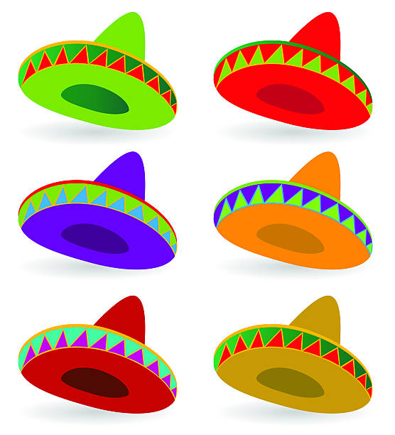 sombrero de ala ancha - ilustración de arte vectorial