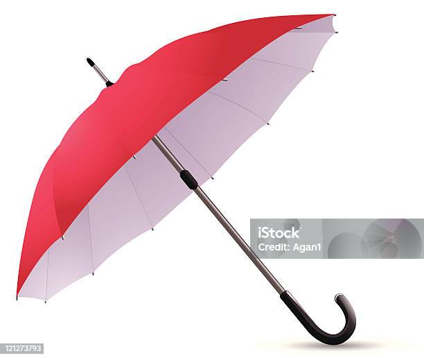 Red Umbrella Stock Illustration - Download Image Now - Color Image, Cut Out, Handle