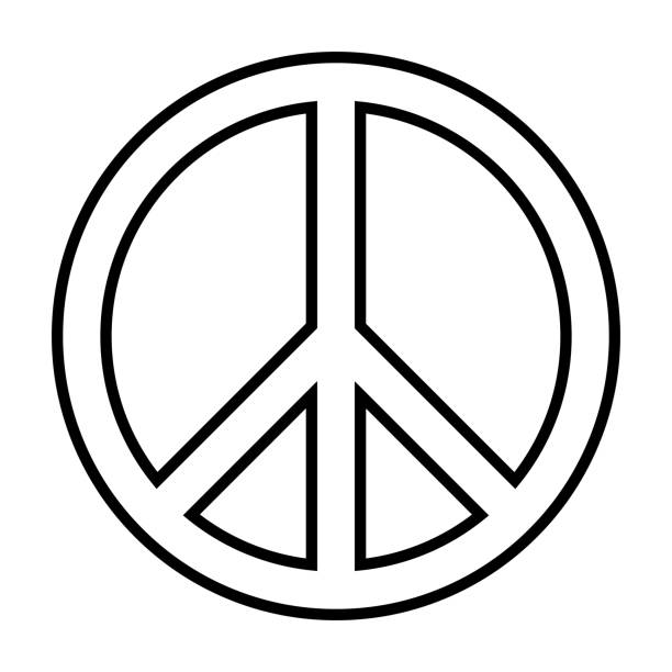 Peace sign icon for applications and websites Peace sign icon for applications and websites alliance nebraska stock illustrations