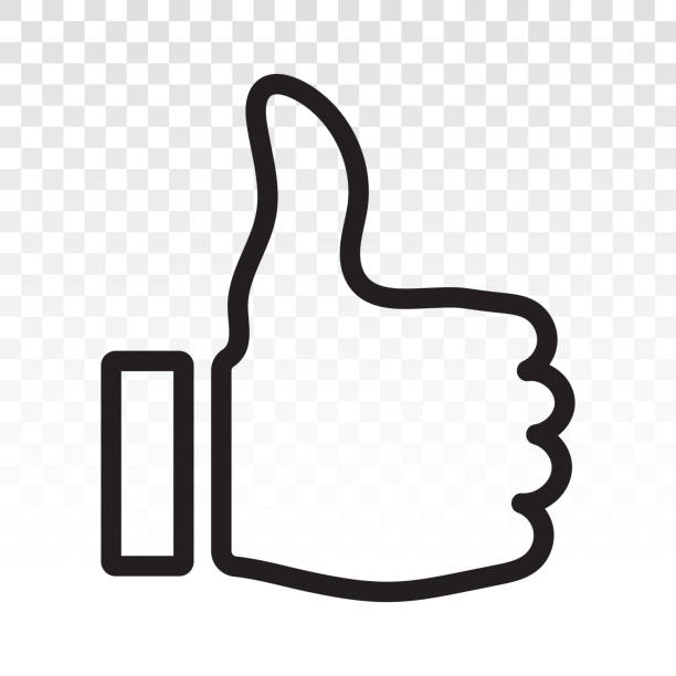 kciuk w górę płaska ikona dla aplikacji i stron internetowych - friendship satisfaction admiration symbol stock illustrations