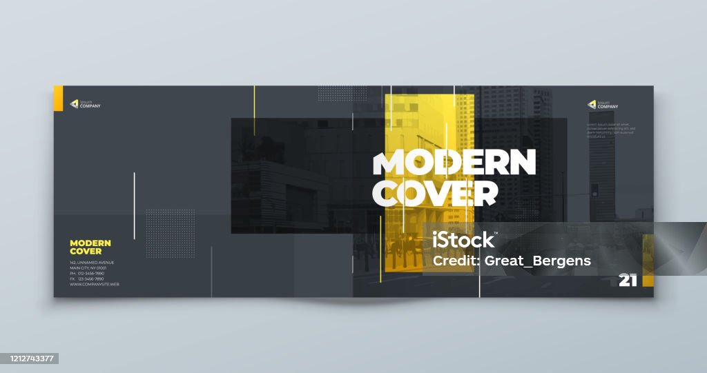 Horizontale Broschüre Vorlage Layout Design Landscape Corporate