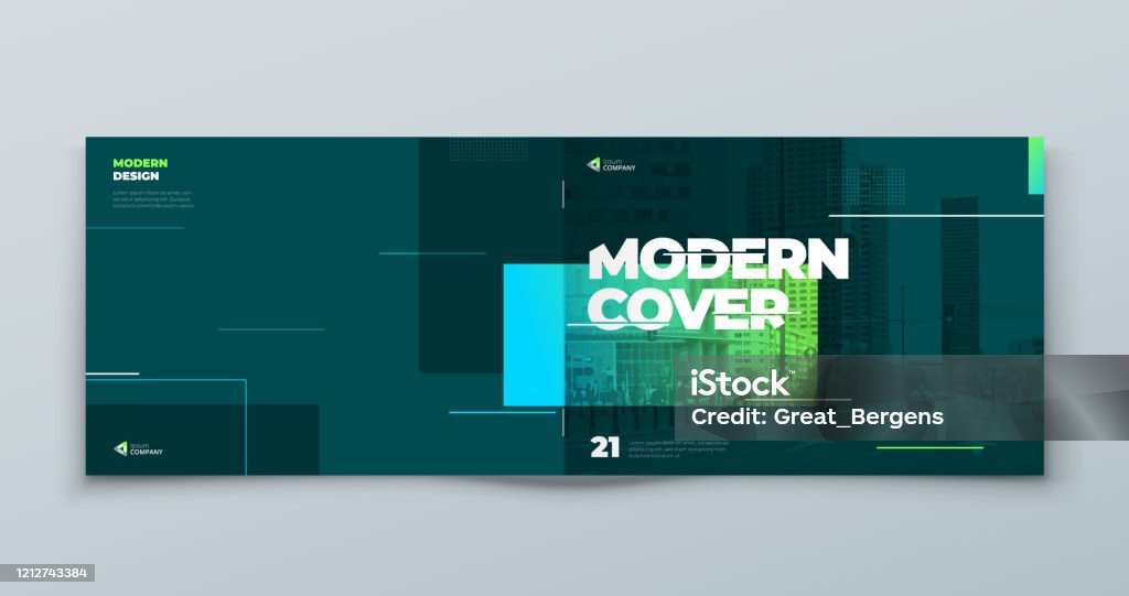 Horizontale Broschüre Vorlage Layout Design Landscape Corporate