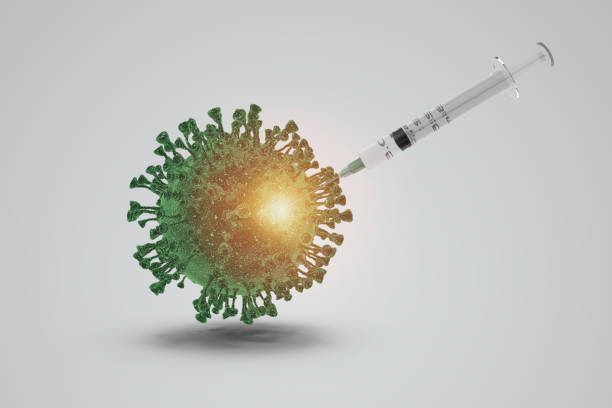 istock 3D illustration vaccine COVID-19 on white isolated background. 1212744516