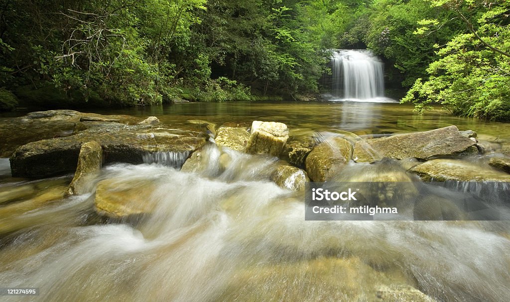Скрытые тропический Водопад - Стоковые фото Аппалачи роялти-фри
