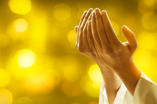istock Hands of muslim man praying 1212750747