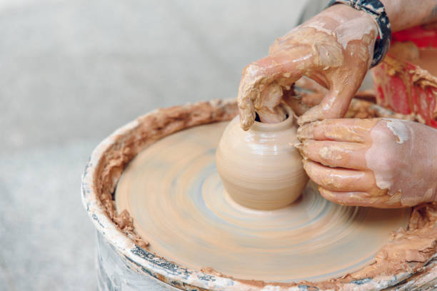 istock pottery hands hand made process of making clay vase motion picture 1212751666