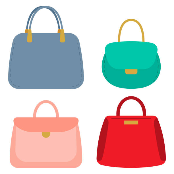 Women Handbags Vector Cartoon Set Isolated On A White Background Stock  Illustration - Download Image Now - iStock