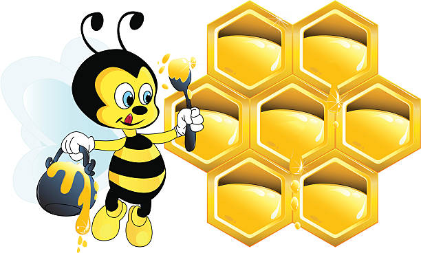 пчела и с узором в виде пчелиных сот - 4811 stock illustrations