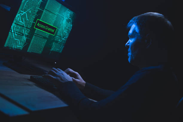 istock Typing on a keyboard, access granted on a monitor 1212752370