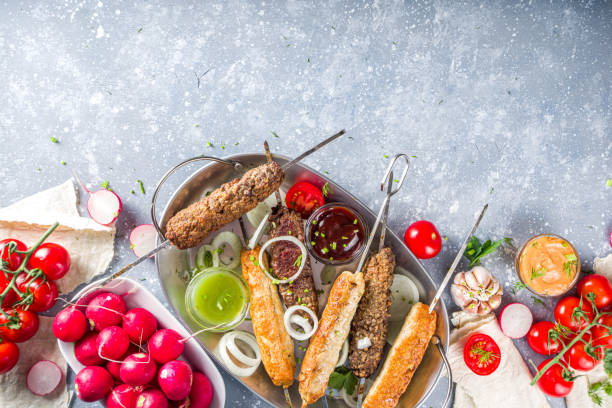 istock Beef and chicken shish kebab 1212766827