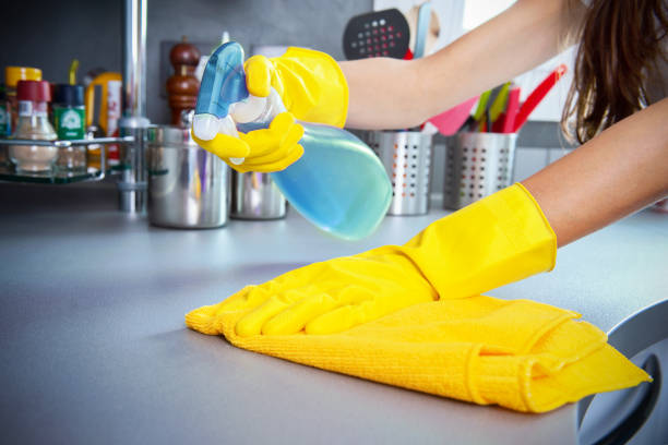 istock Women cleaning the kitchen. women worker 1212770489