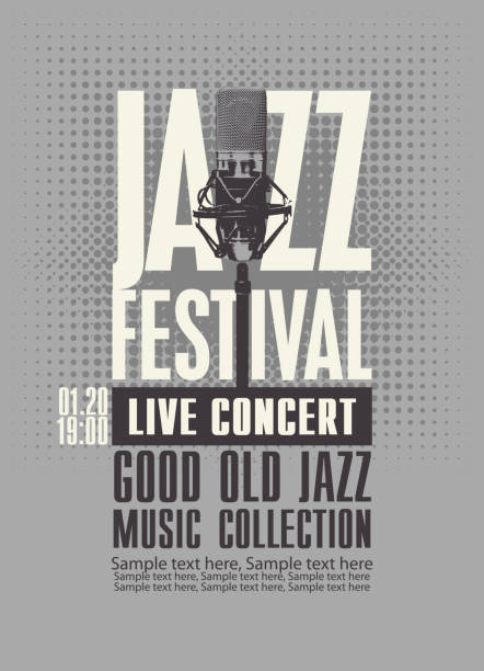 illustrations, cliparts, dessins animés et icônes de affiche vectorielle pour un concert de musique jazz live - playbill