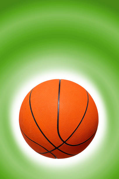 istock Basketball on a green color gradient background 1212775422