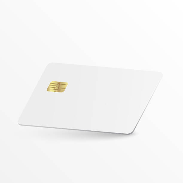 ilustrações, clipart, desenhos animados e ícones de cartão de crédito branco realista. modelo cartão de crédito branco para o seu design. maquete realista do cartão de crédito. - mock up cards gray white