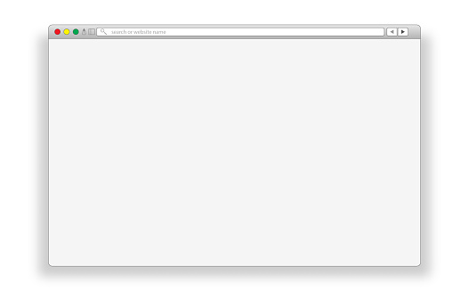 Simple browser window. Window concept internet browser in flat style.