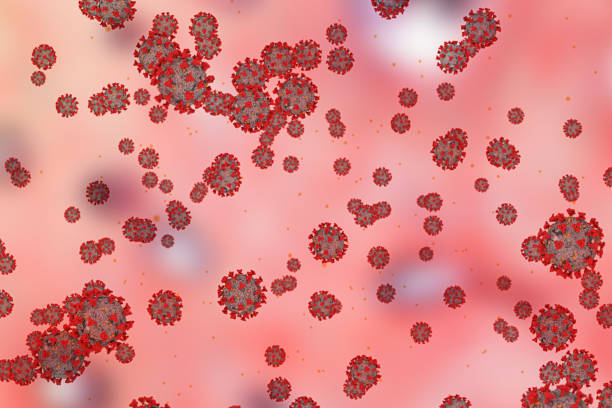 3D rendering, coronavirus cells covid-19 influenza flowing on anatomical tissue, chroma key green screen background as dangerous flu strain cases as a pandemic medical health risk concept of disease cells risk representación 3d, células coronavirus cóvido-19 gripe que fluye sobre el tejido anatómico, cromática clave fondo de la pantalla verde como casos peligrosos de cepa de gripe como un concepto de riesgo de salud médica pandémica de riesgo de enfermeda