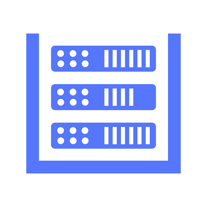 Pixel perfect Database, storage, server icon for commercial, print media, web or any type of design projects.