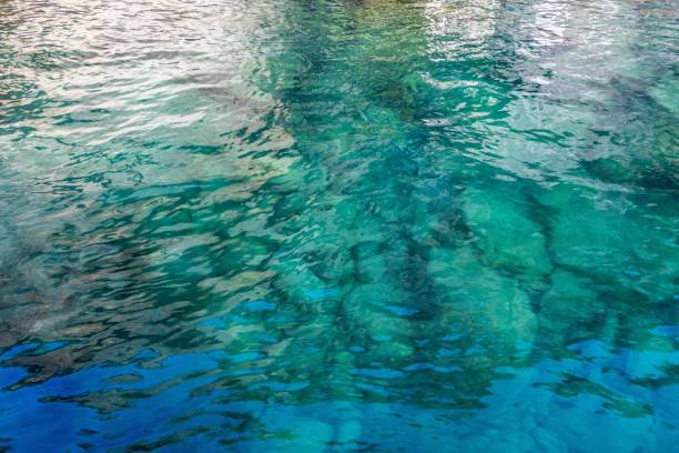 Lake Taupo Water colours stock photo