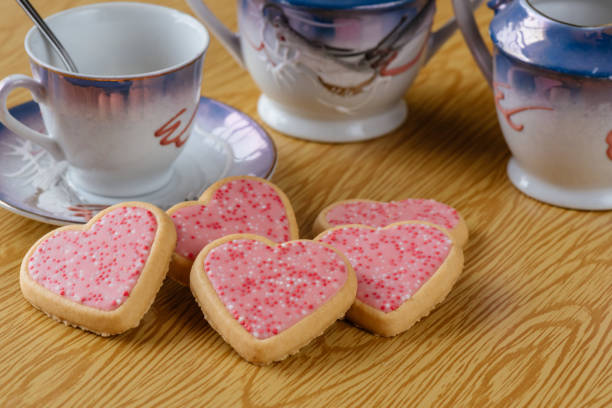 istock Heart cookies for a coffee with sweetness 1212787096