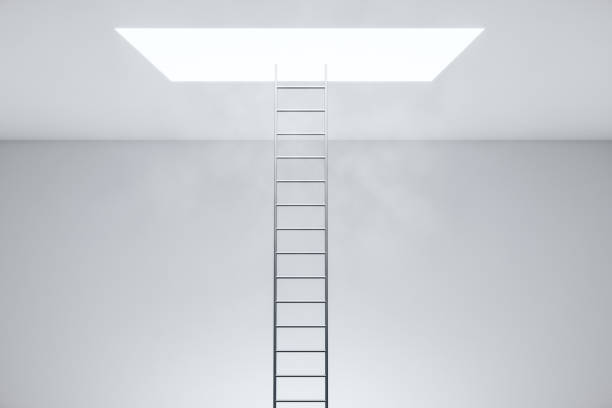 istock stairs to open window in celing 1212790237