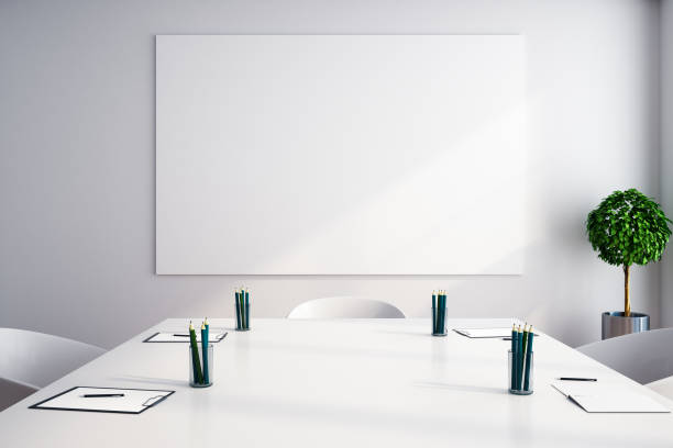 istock Meeting room with empty poster. 1212792553