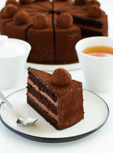 istock Chocolate cake. A slice of chocolate cake. Selective focus 1212792711