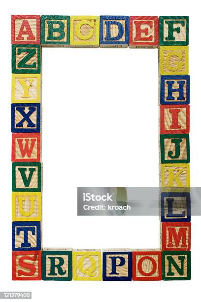 Alphabet Background Stock Photo - Download Image Now - Alphabet, Block Shape, Border - Frame