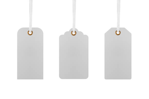 istock Label tag set. Realistic template of blank paper price label isolated on white background 1212796708