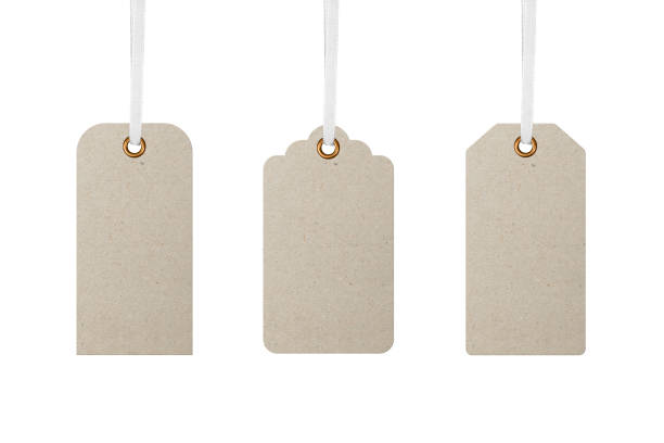 istock Label tag set. Realistic template of blank paper price label isolated on white background 1212797625