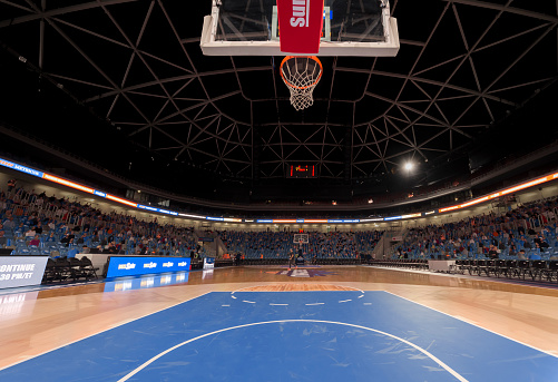 View of basketball court, Arena Stozice, Ljubljana, Slovenia.