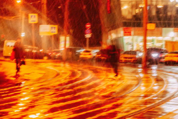 istock City at night, rainy late evening, abstract blurred background 1212816610
