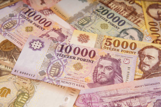 istock Stack of banknotes as background (Hungarian Forint) Europe Hungary 1212816627