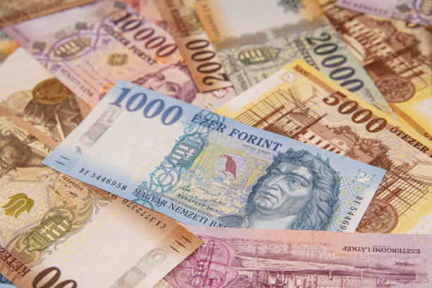 istock Stack of banknotes as background (Hungarian Forint) Europe Hungary 1212816639