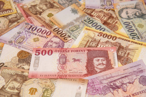 istock Stack of banknotes as background (Hungarian Forint) Europe Hungary 1212816644