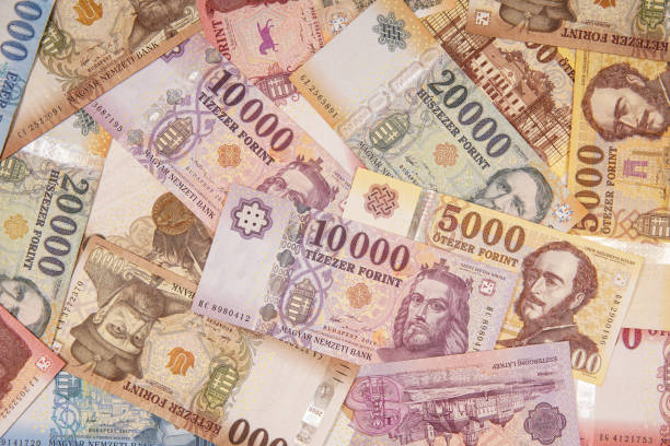 istock Stack of banknotes as background (Hungarian Forint) Europe Hungary 1212816655