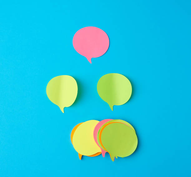 istock multicolored empty paper stickers in the form of clouds 1212819485