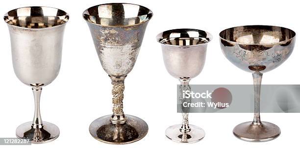 Silver Plated Goblets Stock Photo - Download Image Now - Chalice, Silver - Metal, Silver Colored