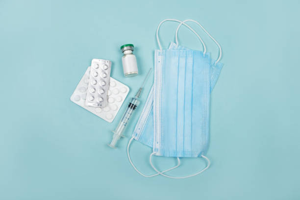 istock Flatlay with medical equipment 1212823762